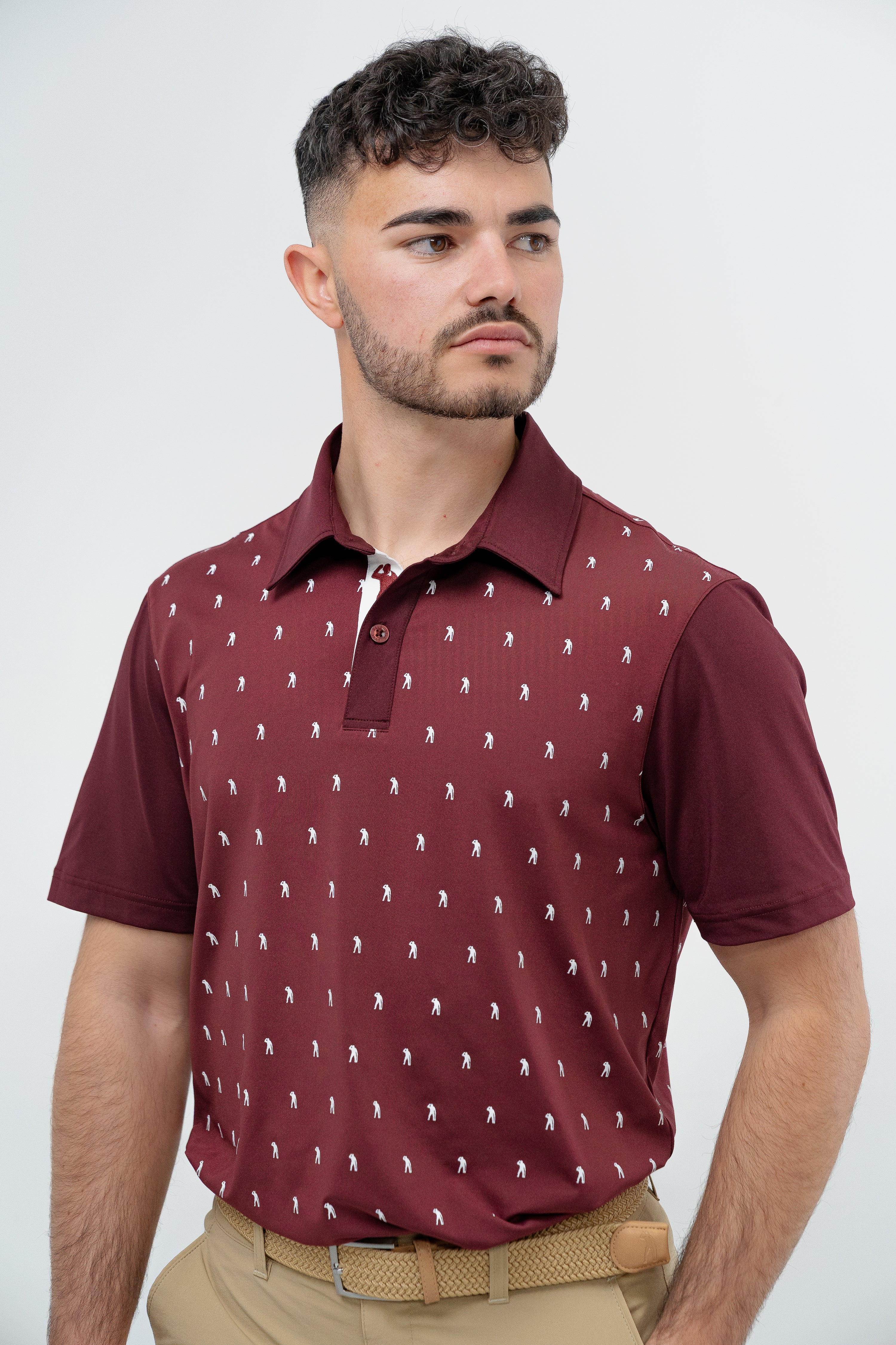MULTI BLOCK POLO BURGUNDY