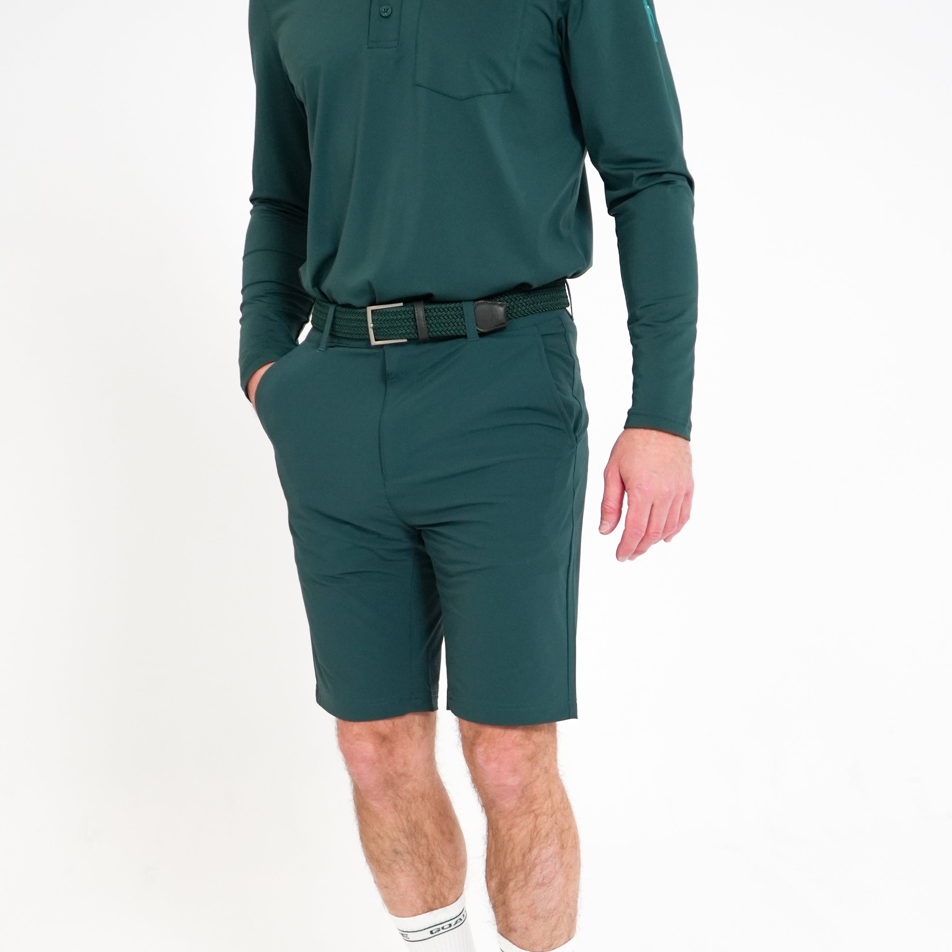 YES TECH SHORTS DEEP GREEN