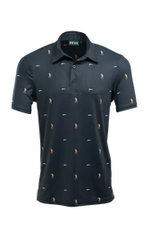 SEVE ALLOVER POLO NAVY BLUE AOP