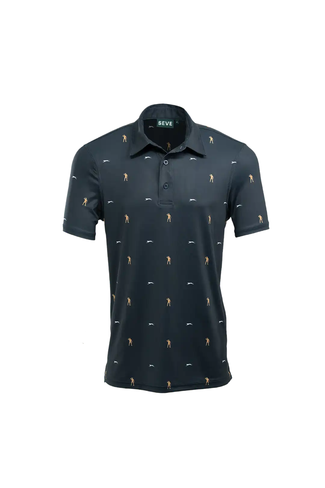 SEVE ALLOVER POLO NAVY BLUE AOP