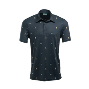 SEVE ALLOVER POLO NAVY BLUE AOP