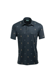 SEVE ALLOVER POLO NAVY BLUE AOP