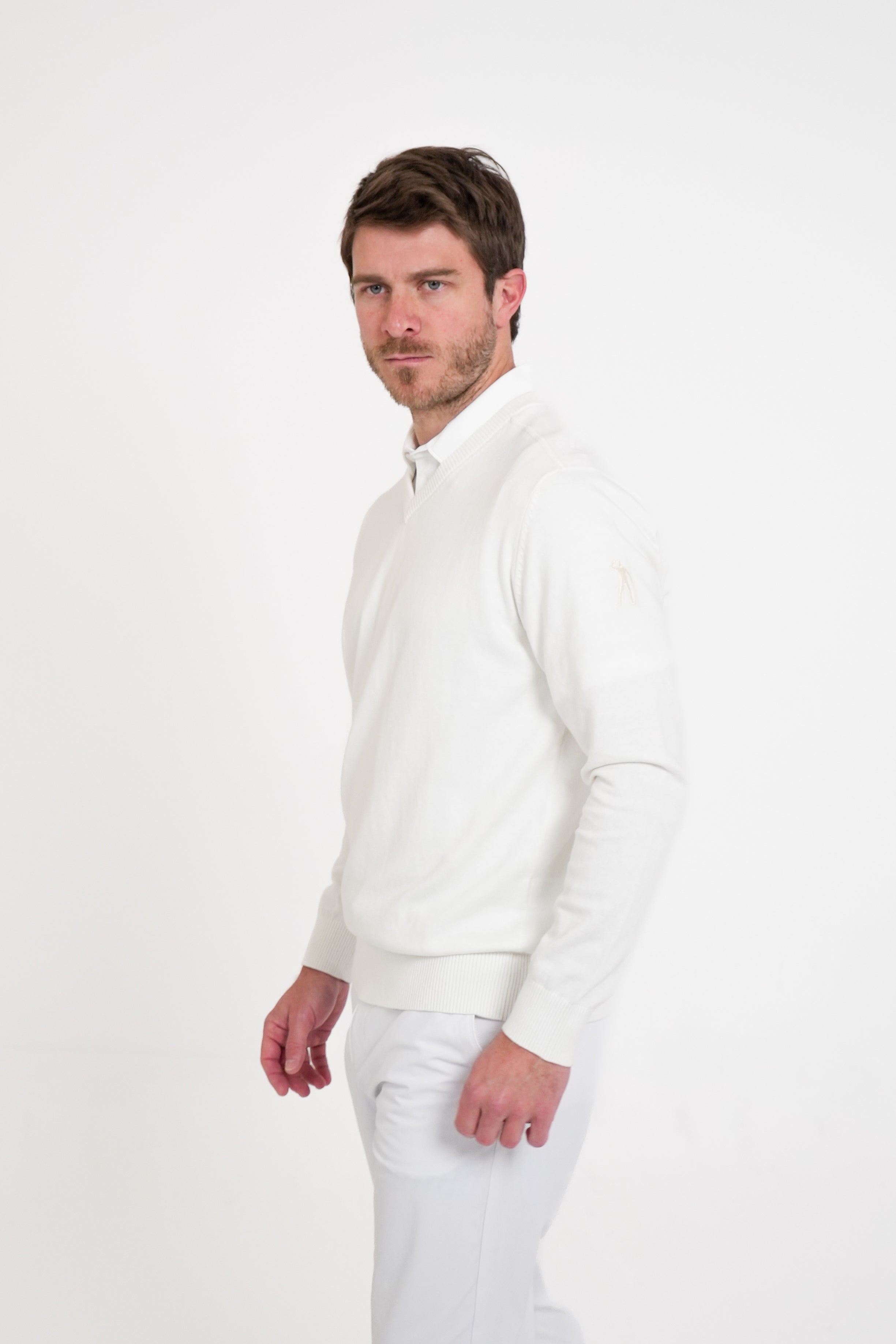 8424 KNITTED SWEATER EMERSON WHITE