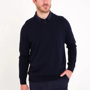 8424 KNITTED SWEATER NAVY BLUE