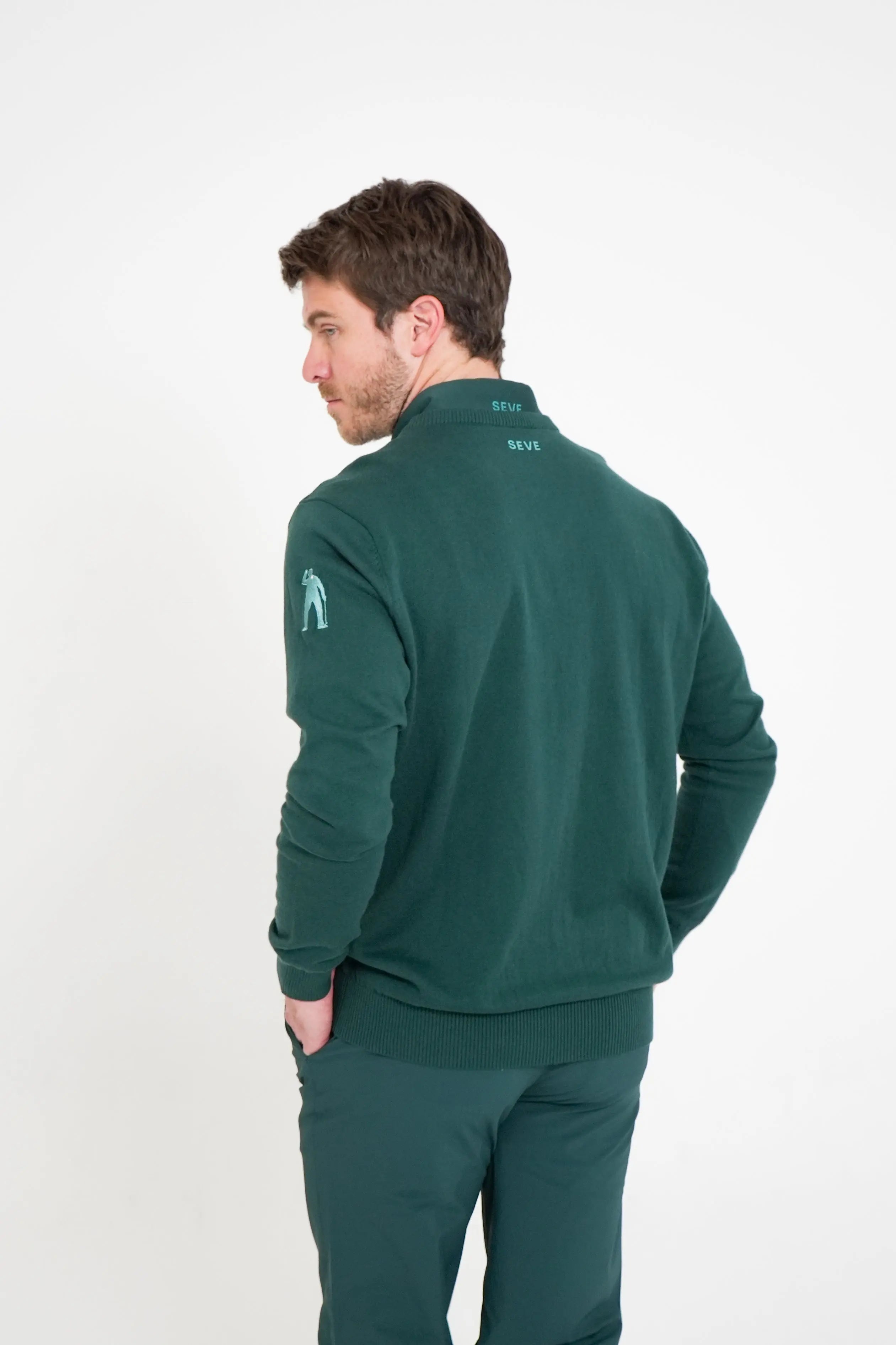 8424 SUÉTER DE PUNTO VERDE OSCURO