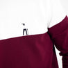 BLOCK ROUND NECK WHITE/BURGUNDY