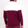 BLOCK ROUND NECK WHITE/BURGUNDY