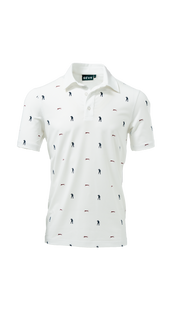 SEVE ALLOVER POLO WHITE AOP