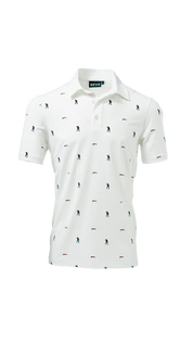 POLO SEVE ALLOVER BLANCO AOP
