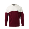 BLOCK ROUND NECK WHITE/BURGUNDY