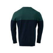 BLOCK ROUND NECK DEEP GREEN/NAVY