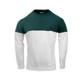 BLOCK ROUND NECK DEEP GREEN/WHITE