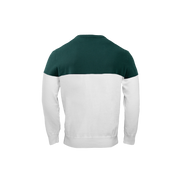 BLOCK ROUND NECK DEEP GREEN/WHITE