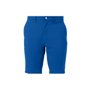 A pair of blue golf shorts