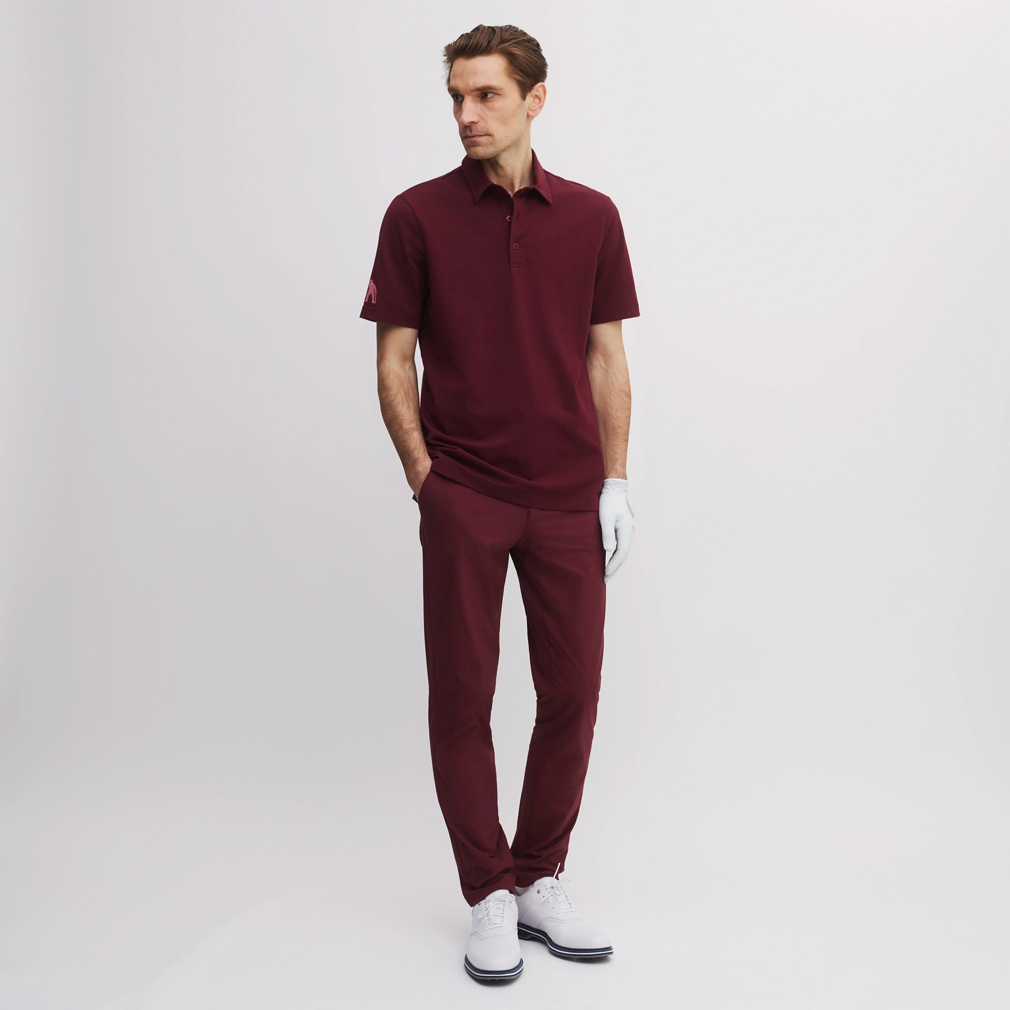 SEVE COTTON POLO BURGUNDY