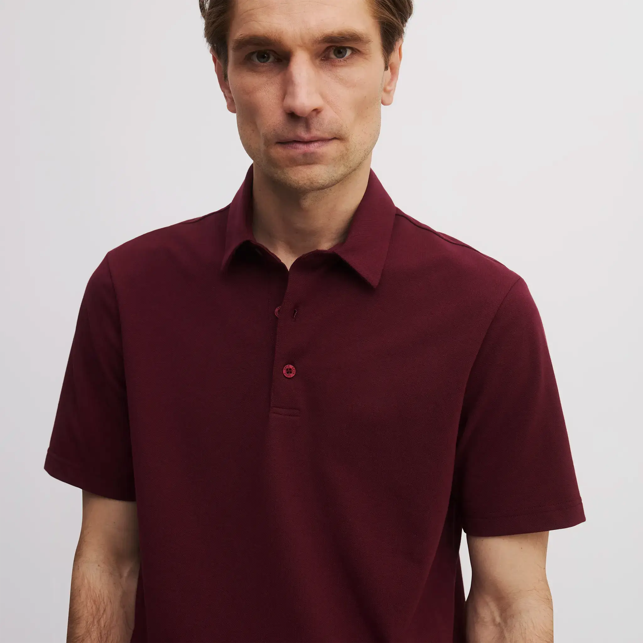 SEVE COTTON POLO BURGUNDY