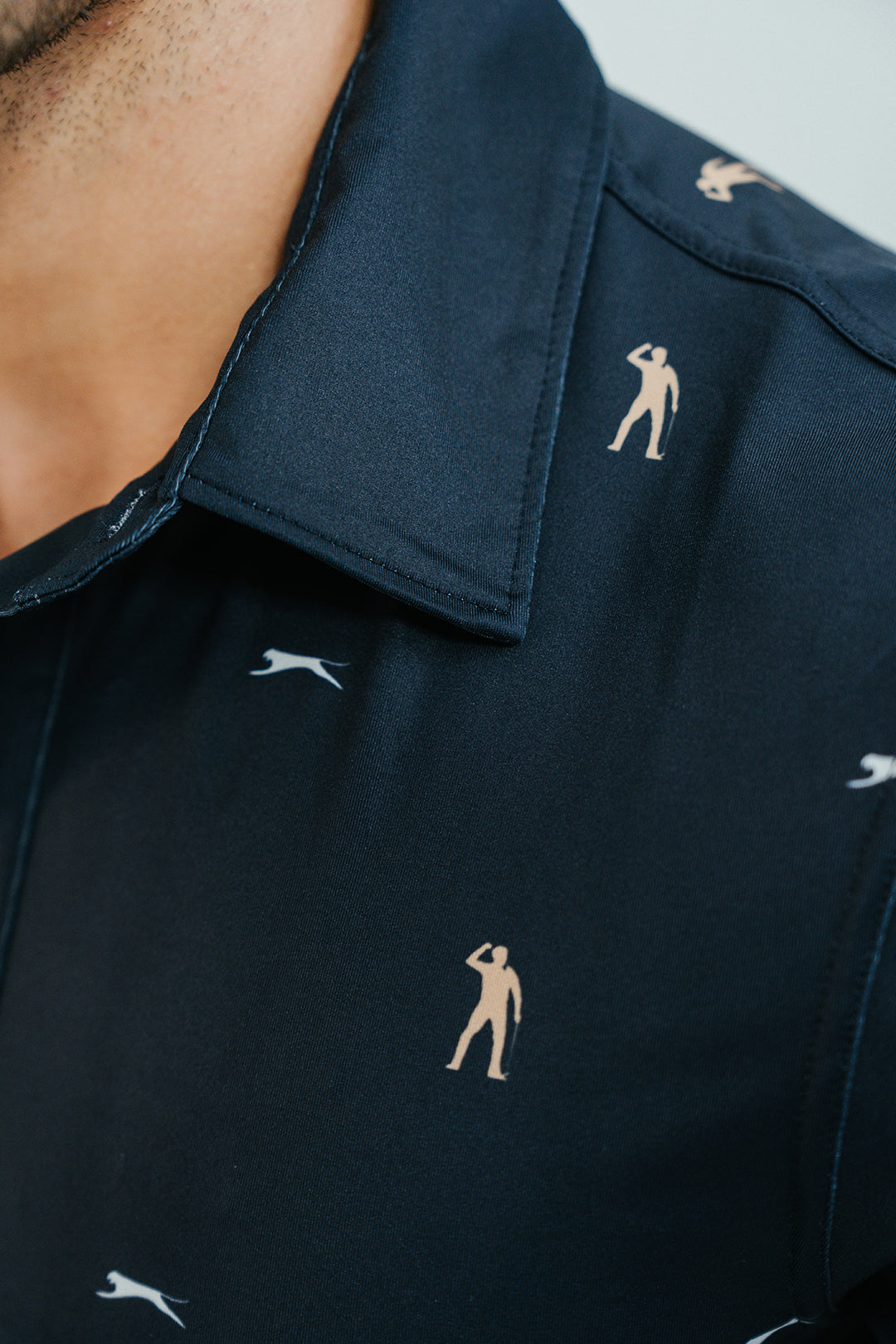 SEVE ALLOVER POLO NAVY BLUE AOP