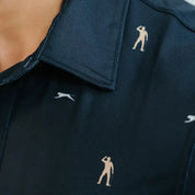 SEVE ALLOVER POLO NAVY BLUE AOP