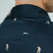 SEVE ALLOVER POLO NAVY BLUE AOP