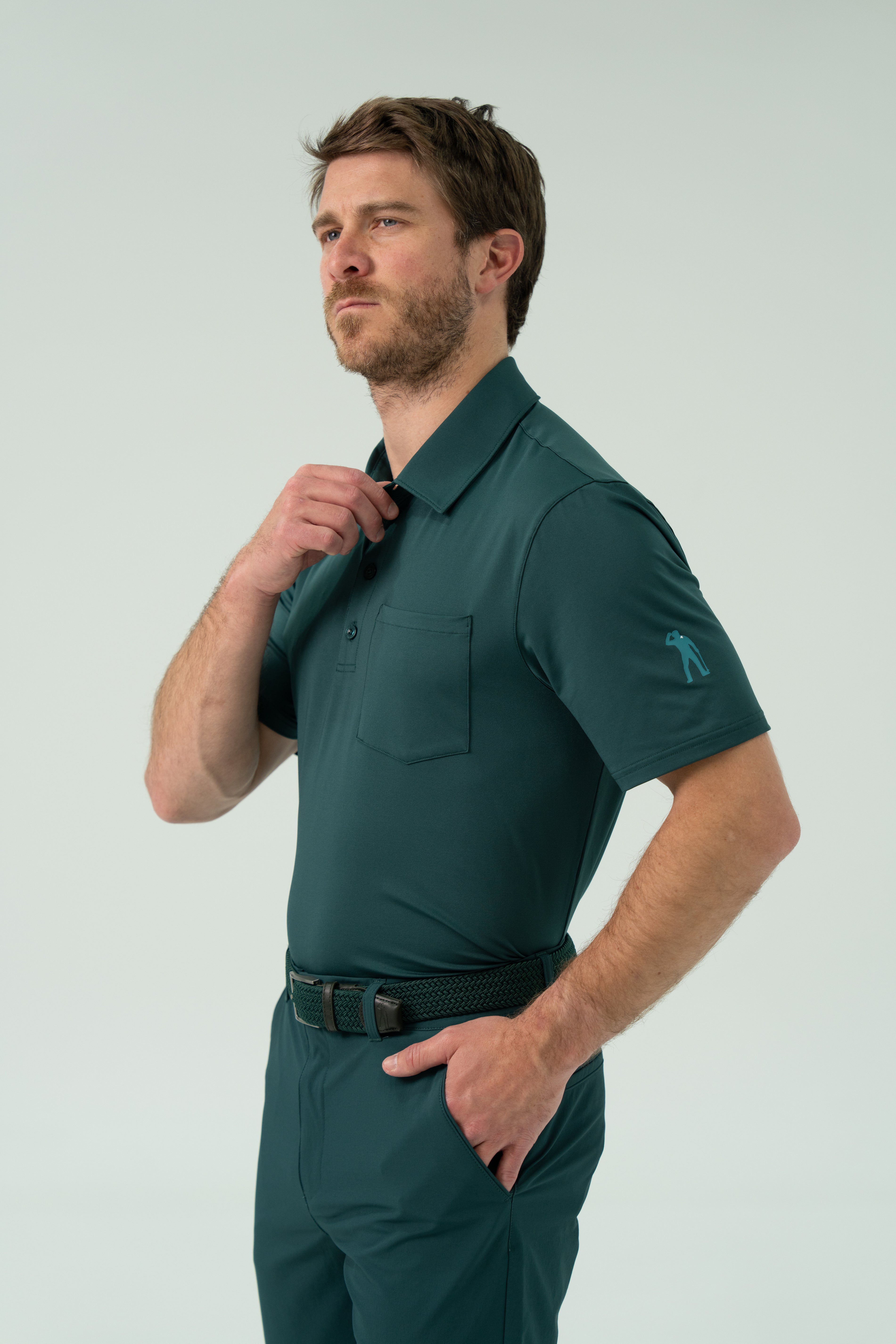 DUBLIN POCKET POLO SHIRT DEEP GREEN