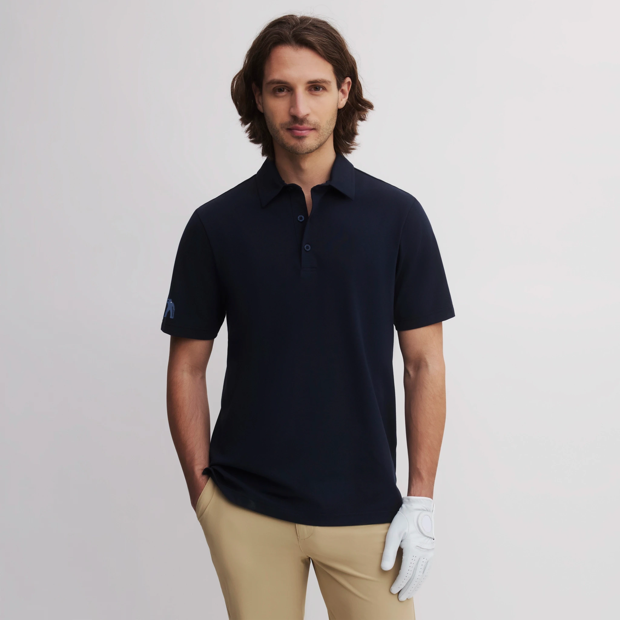 SEVE COTTON POLO NAVY BLUE