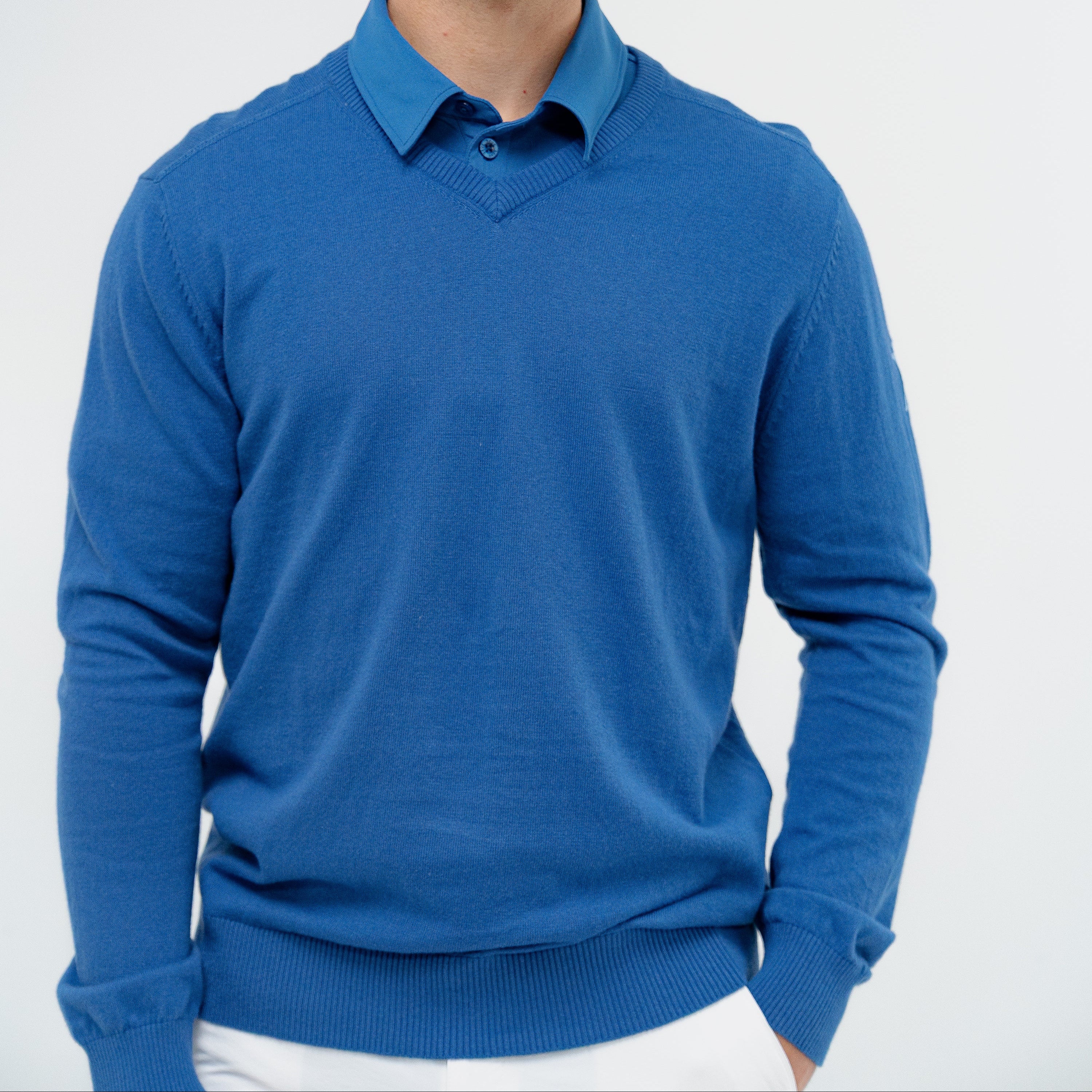 8424 KNITTED SWEATER FUNCTIONAL BLUE