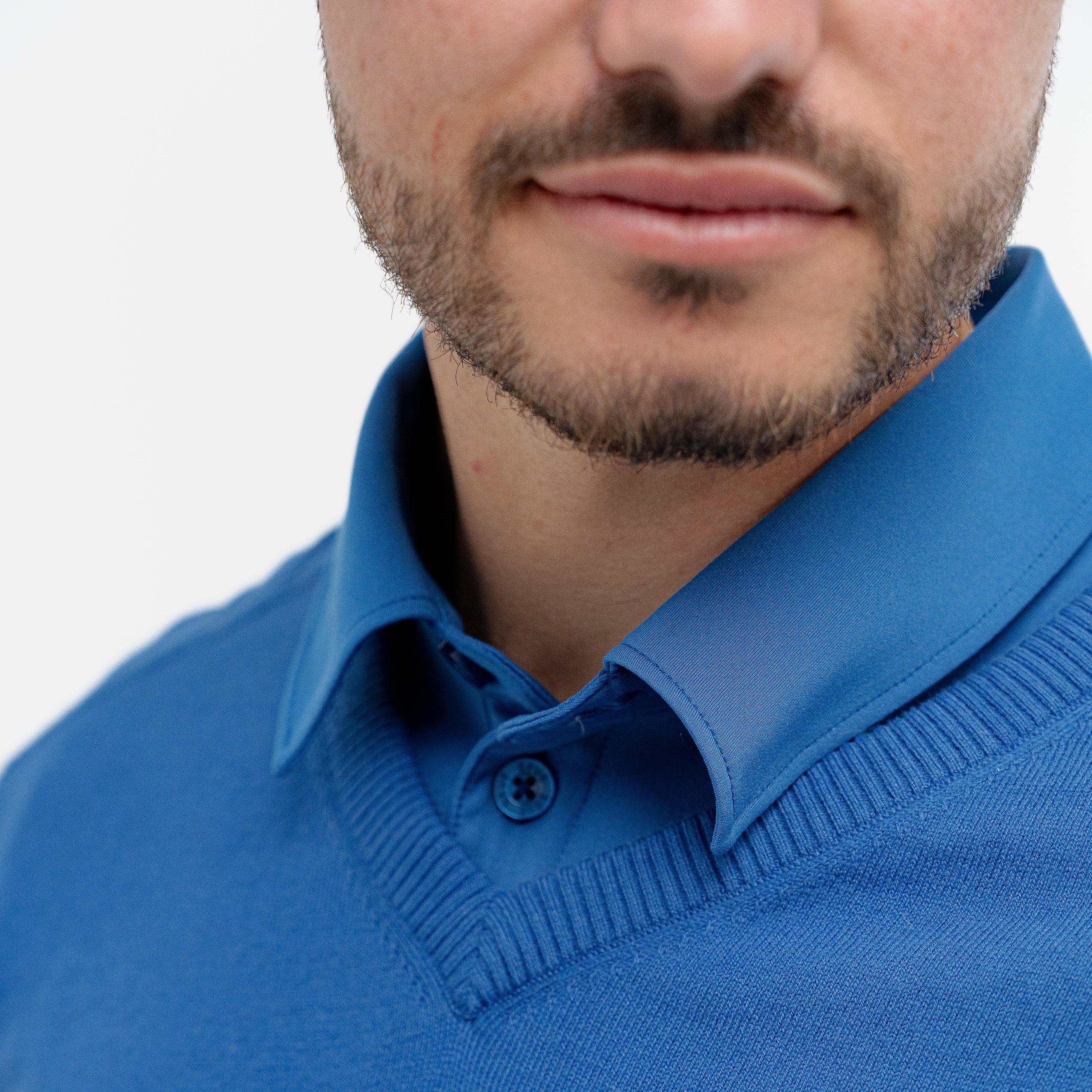 8424 KNITTED SWEATER FUNCTIONAL BLUE