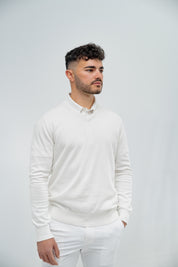 8424 KNITTED SWEATER EMERSON WHITE