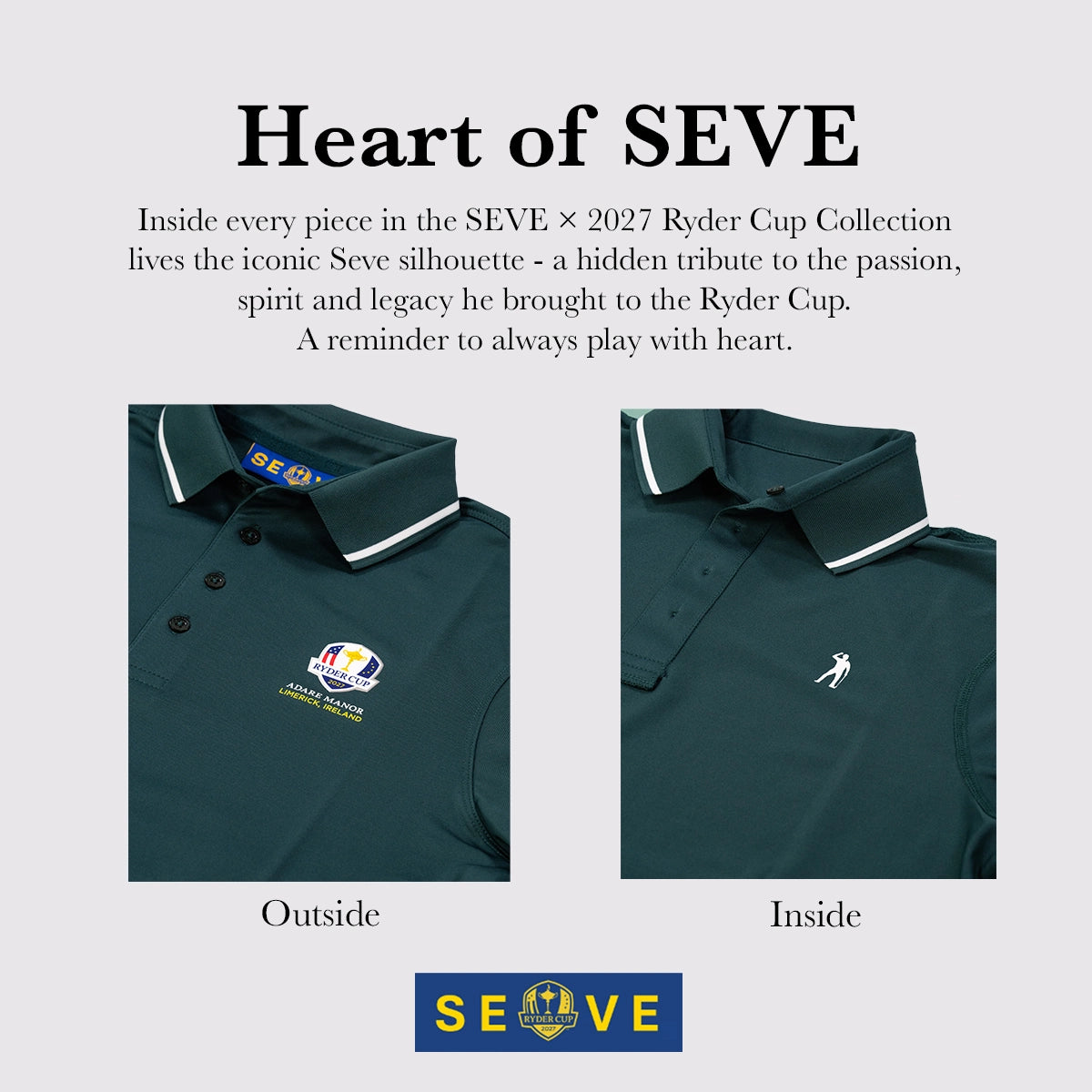 SEVE X RYDER CUP PIQUE POLO - DEEP GREEN