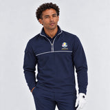 SEVE X RYDER CUP QUARTER ZIP SWEATER - NAVY