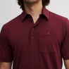 DUBLIN POCKET POLO SHIRT BURGUNDY
