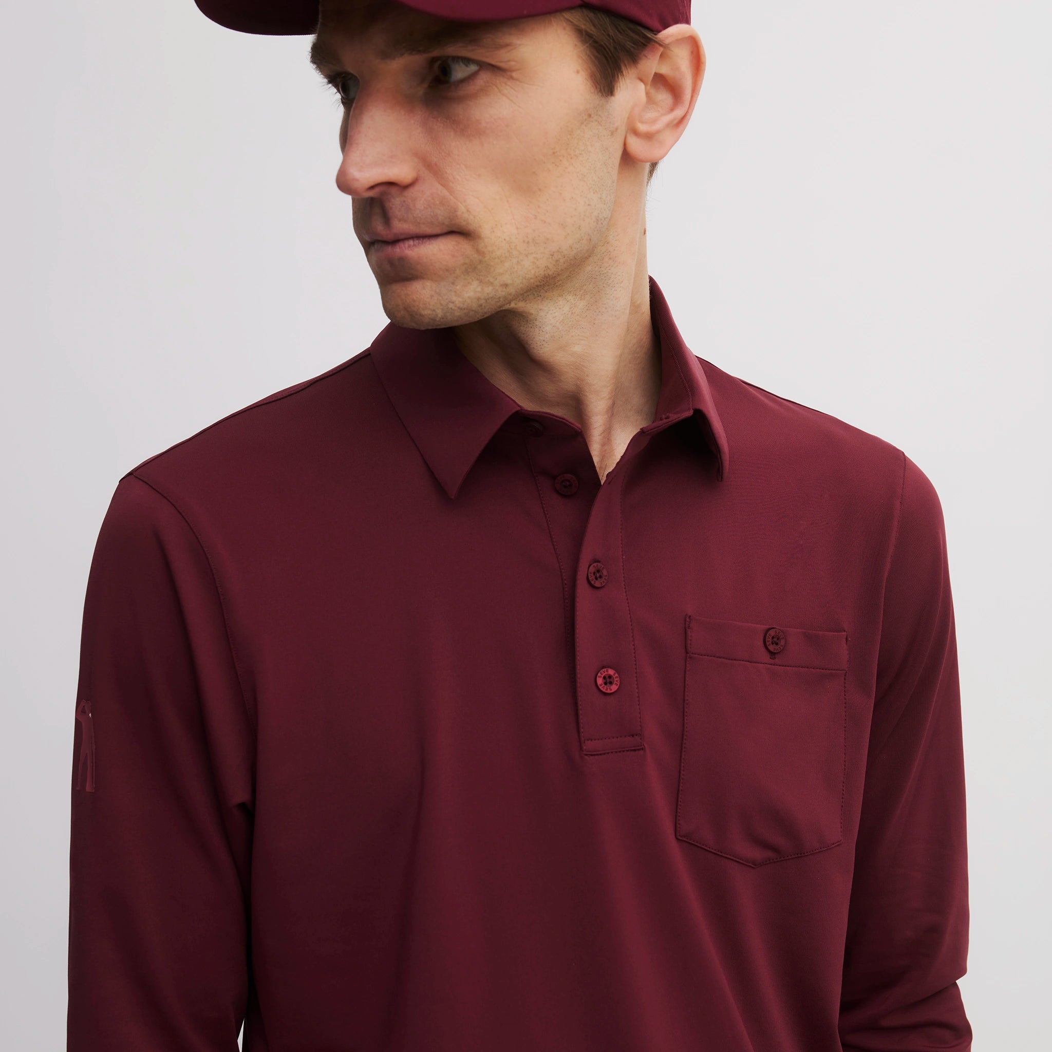YOKOHAMA POCKET POLO BURGUNDY