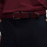 CLUTCH BELT BURGUNDY