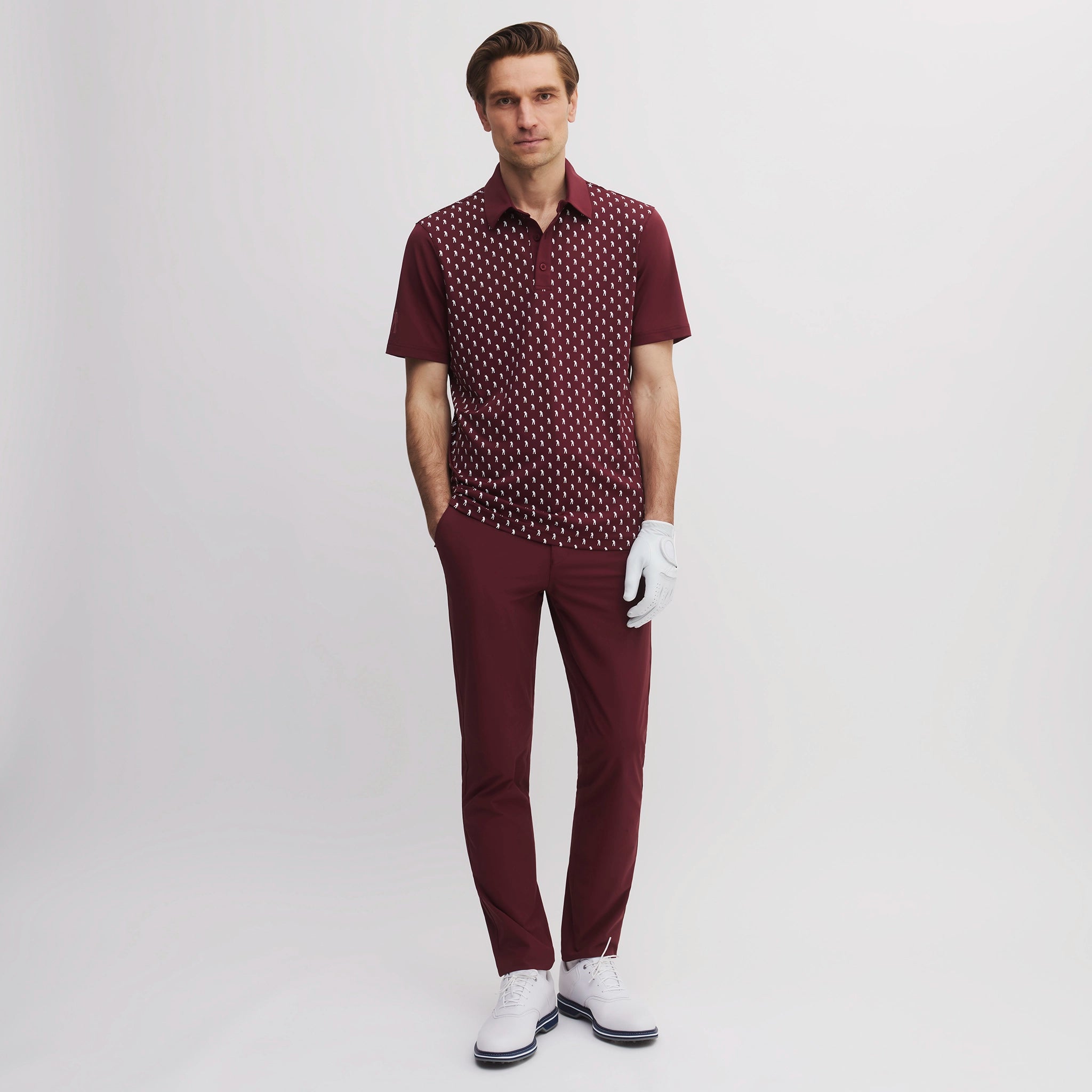 MULTI BLOCK POLO BURGUNDY