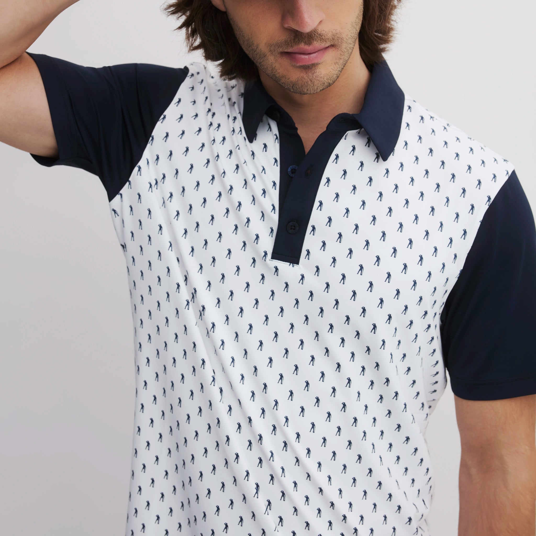 MULTI BLOCK POLO WHITE/NAVY