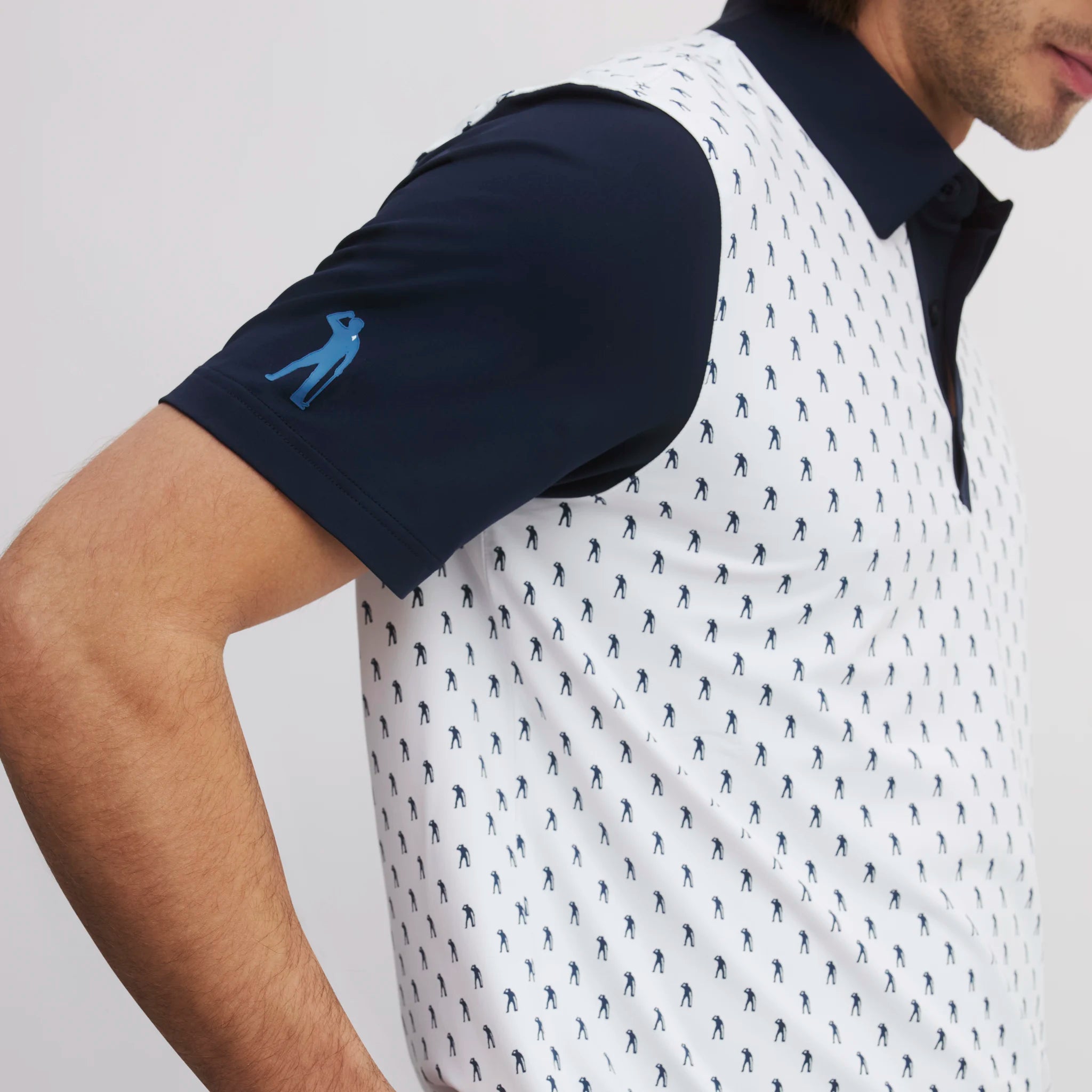 MULTI BLOCK POLO WHITE/NAVY