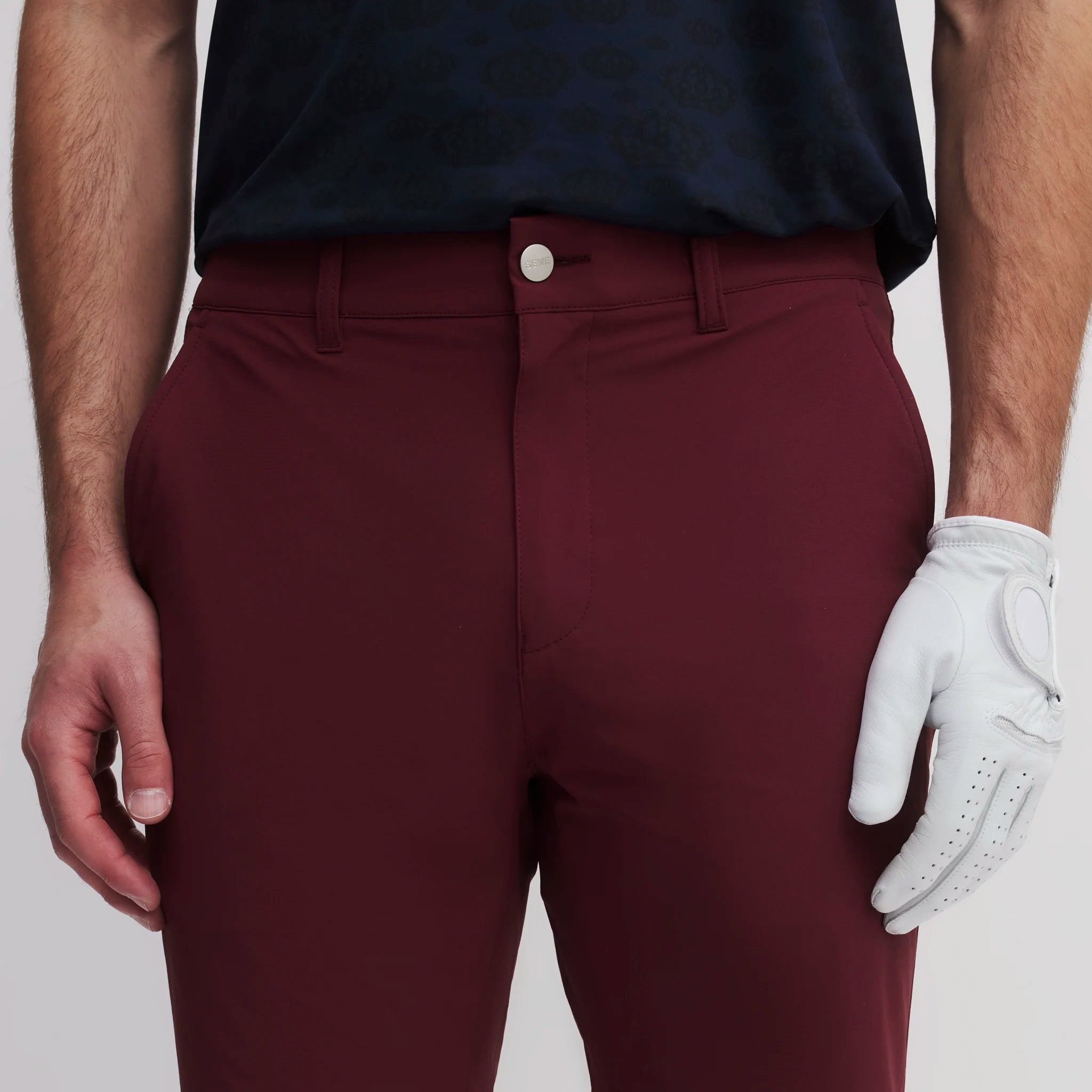 YES TECH SHORTS BURGUNDY