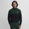 BLOCK ROUND NECK DEEP GREEN/NAVY
