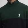 BLOCK ROUND NECK DEEP GREEN/NAVY