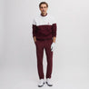 BLOCK ROUND NECK WHITE/BURGUNDY