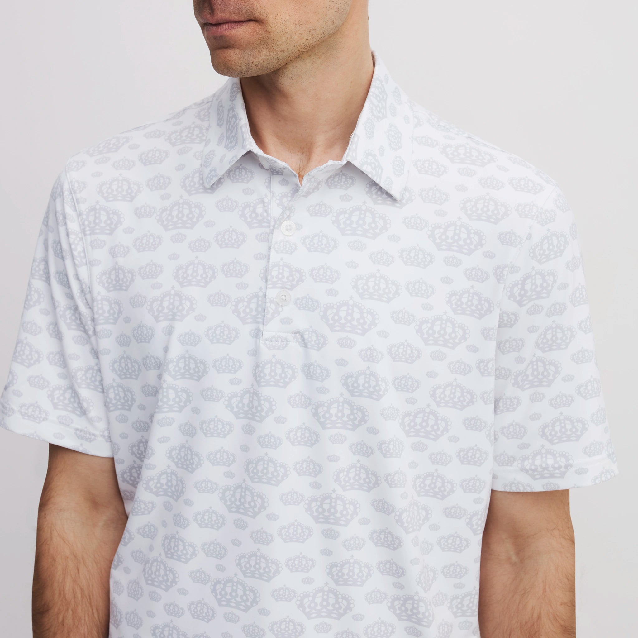 SEVE ALLOVER CROWN POLO WHITE