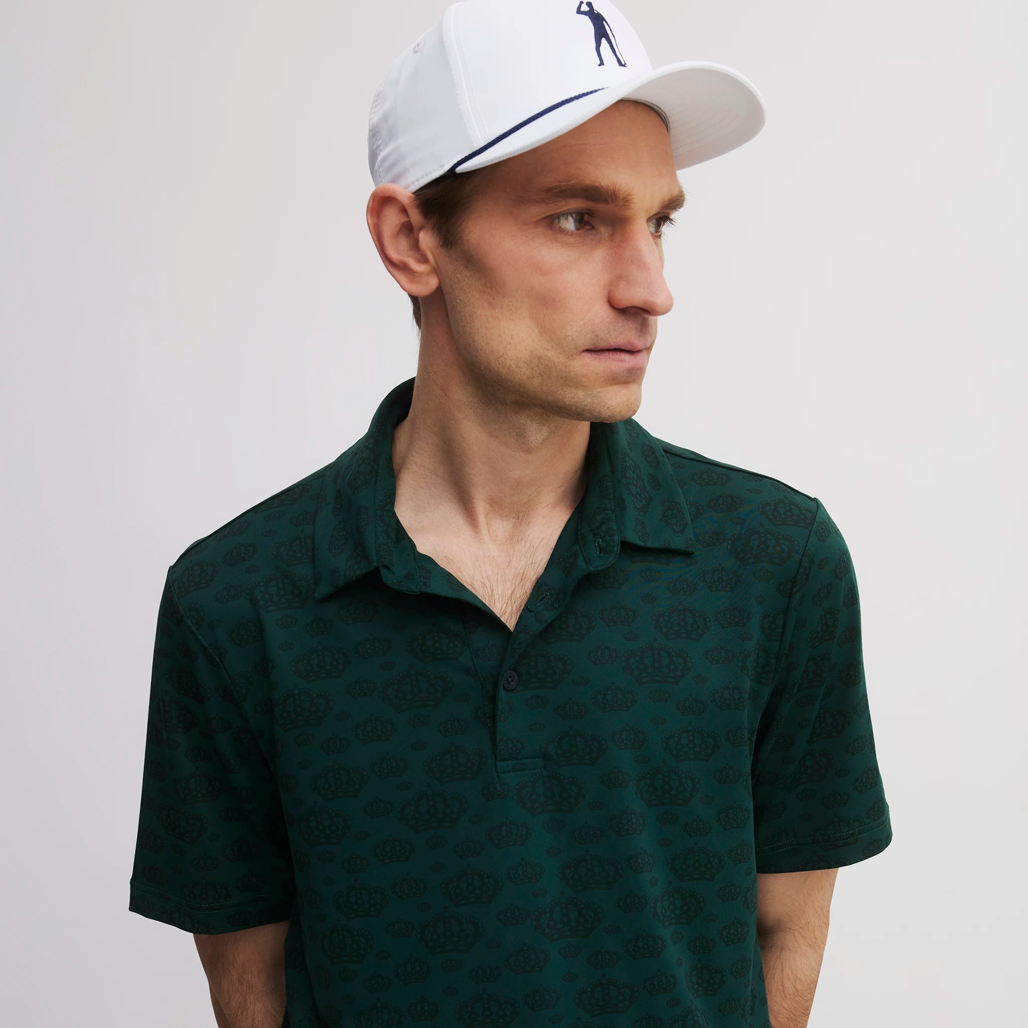 SEVE ALLOVER CROWN POLO DEEP GREEN