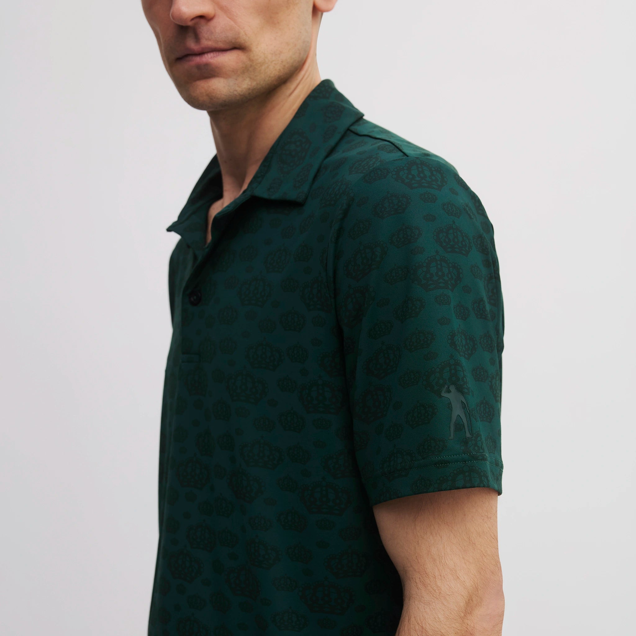SEVE ALLOVER CROWN POLO DEEP GREEN