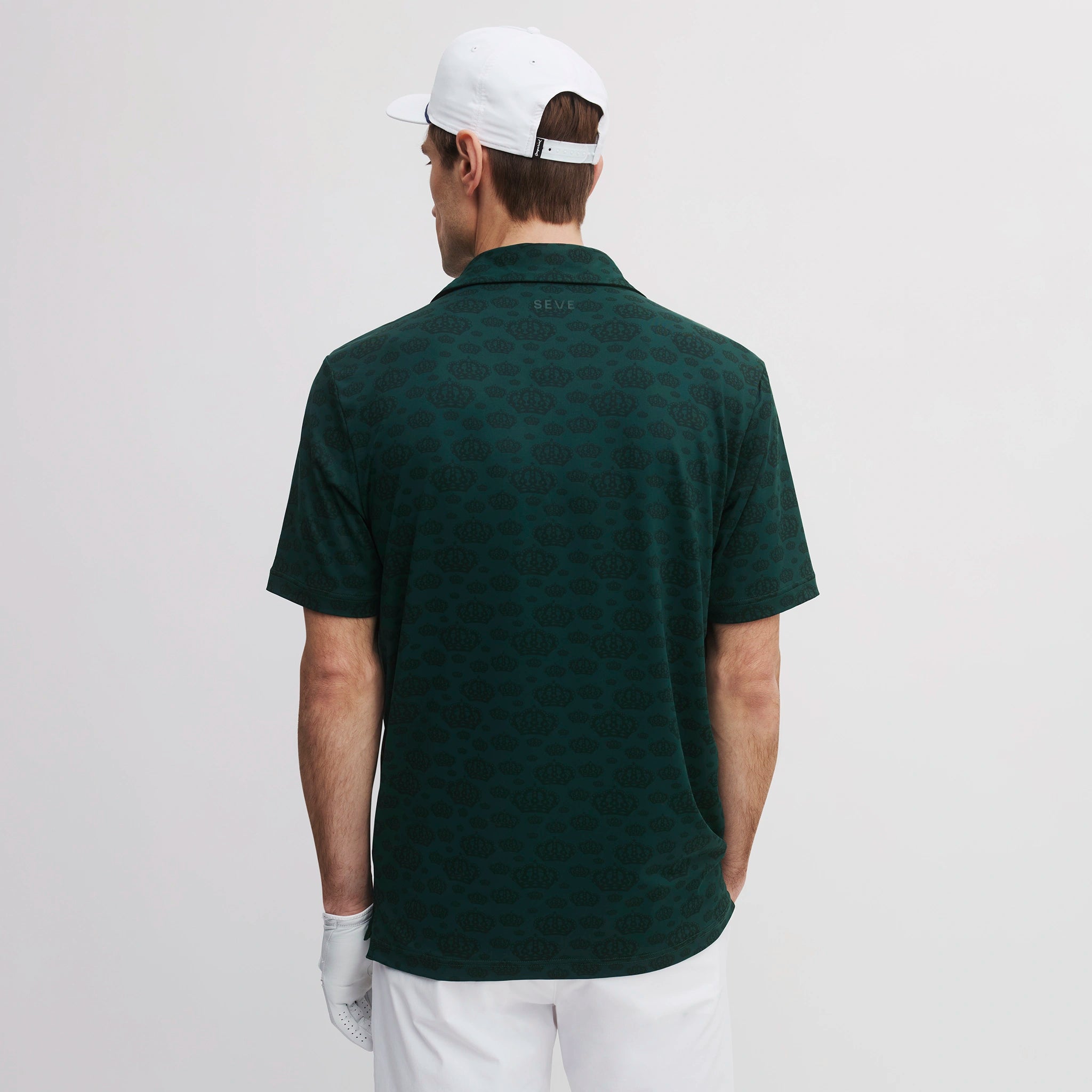 SEVE ALLOVER CROWN POLO DEEP GREEN