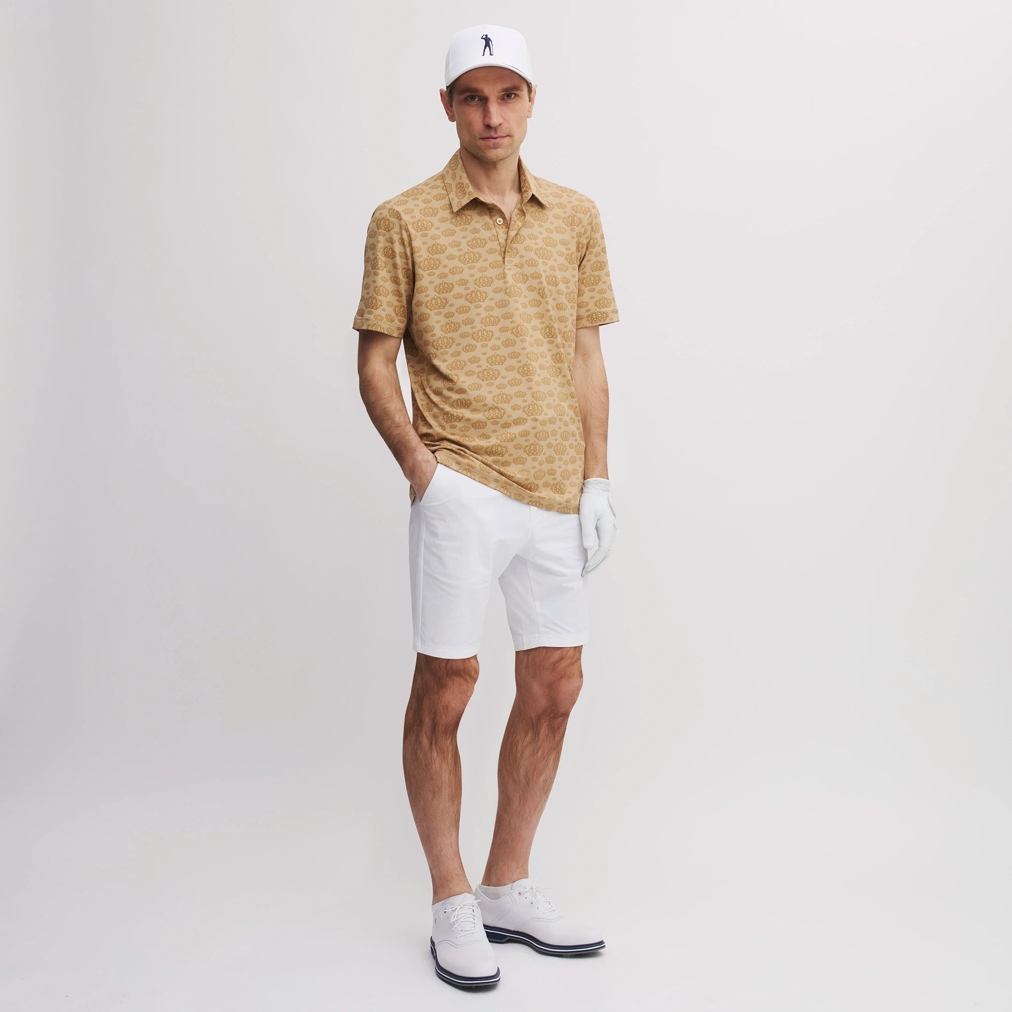SEVE ALLOVER CROWN POLO KHAKI