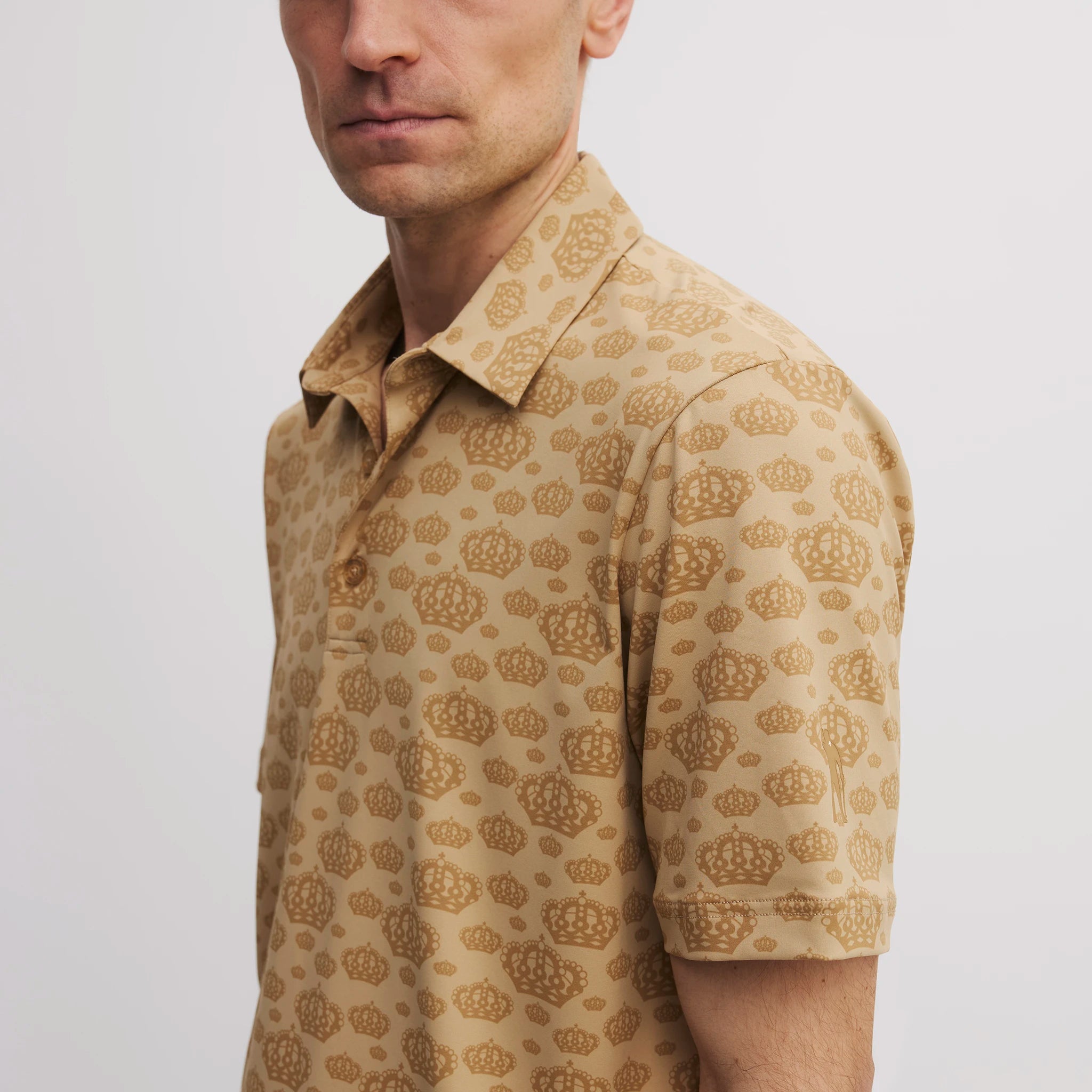 SEVE ALLOVER CROWN POLO KHAKI
