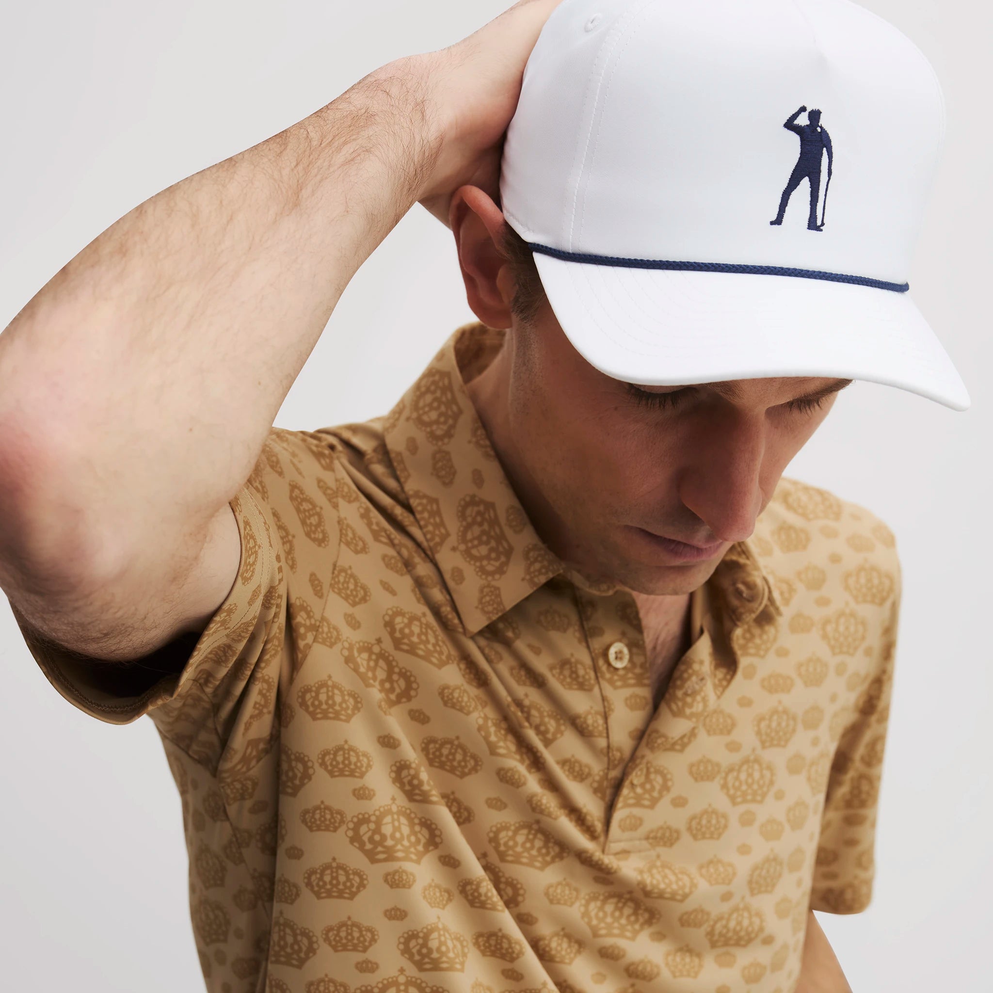 SEVE ALLOVER CROWN POLO KHAKI
