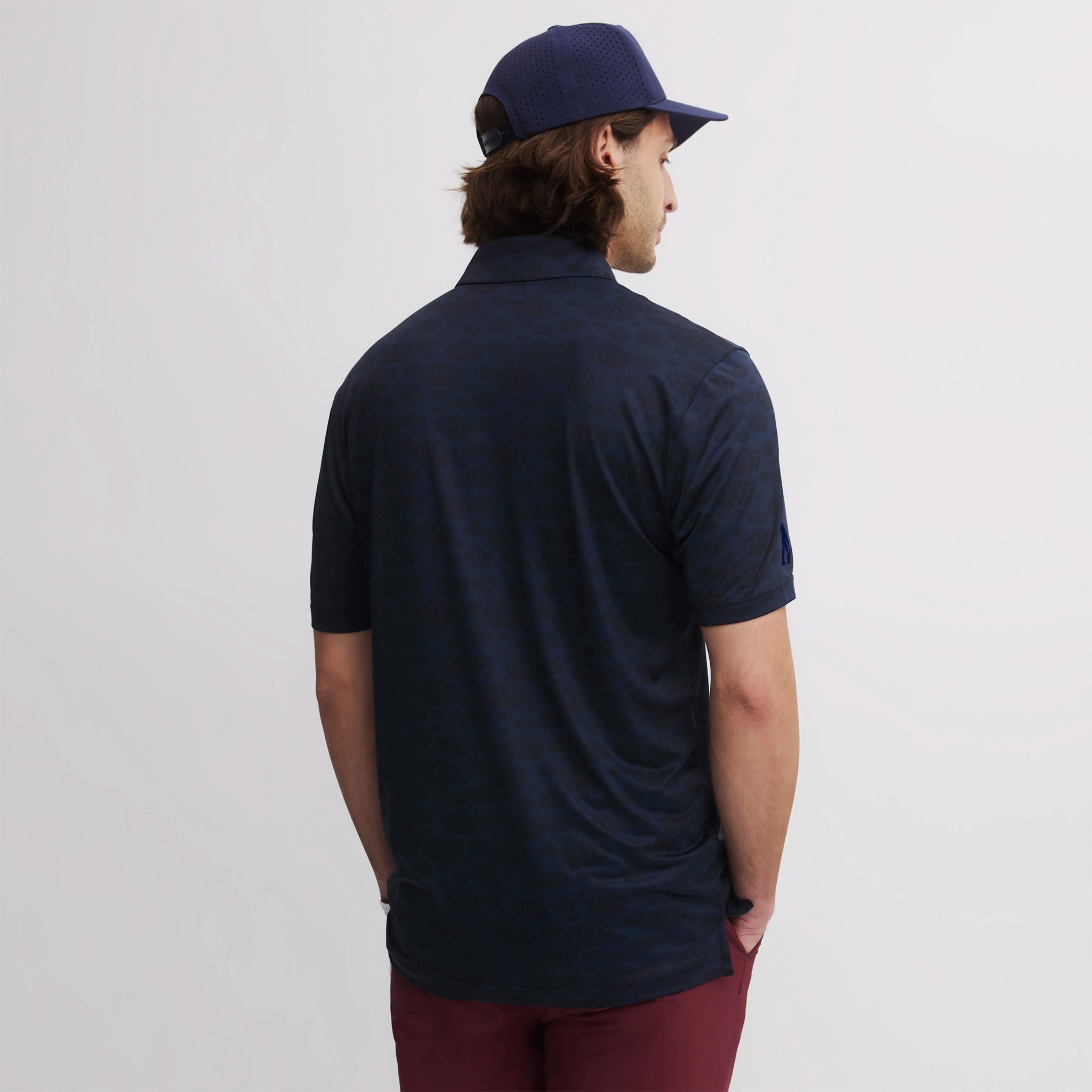 SEVE ALLOVER CROWN POLO NAVY BLUE