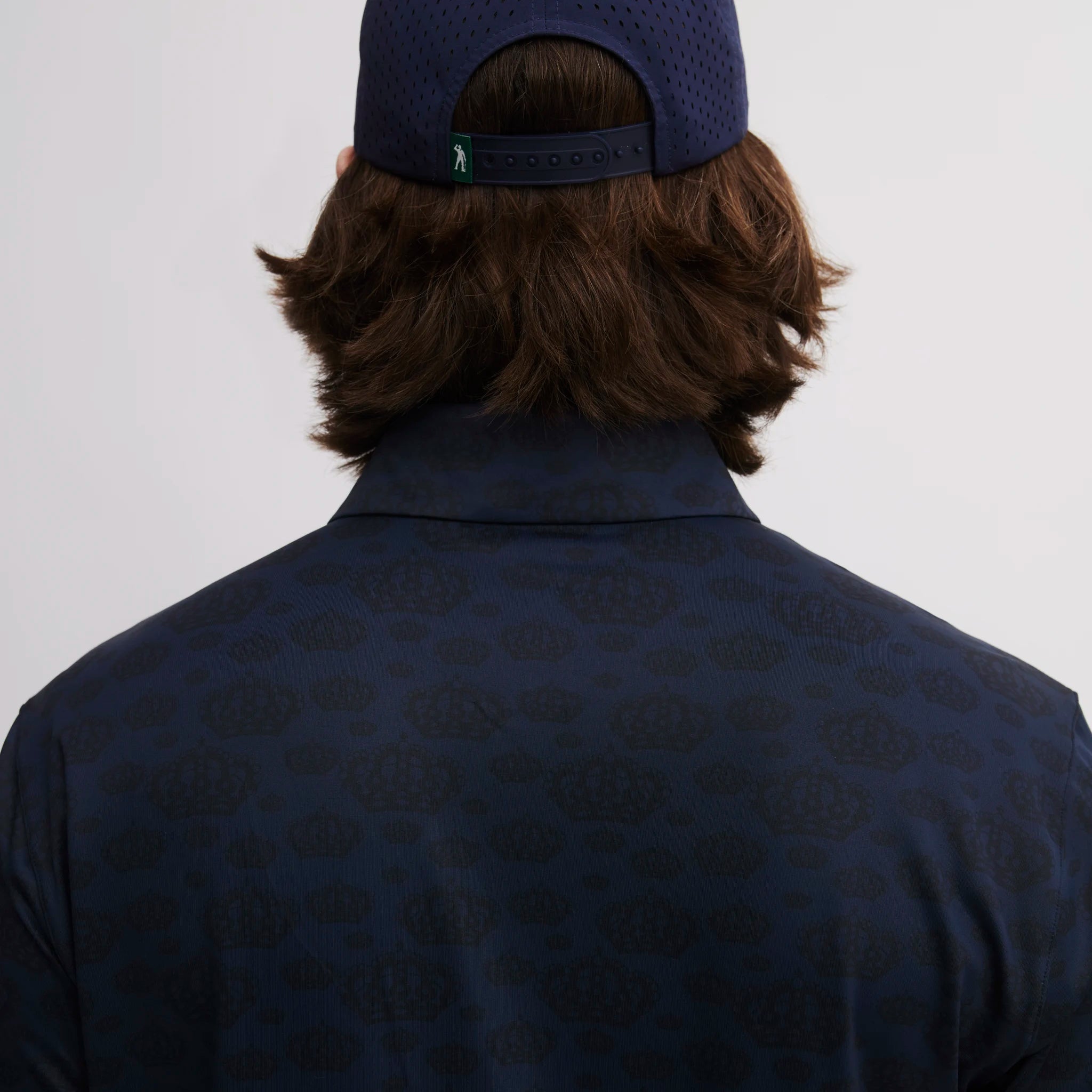 SEVE ALLOVER CROWN POLO NAVY BLUE