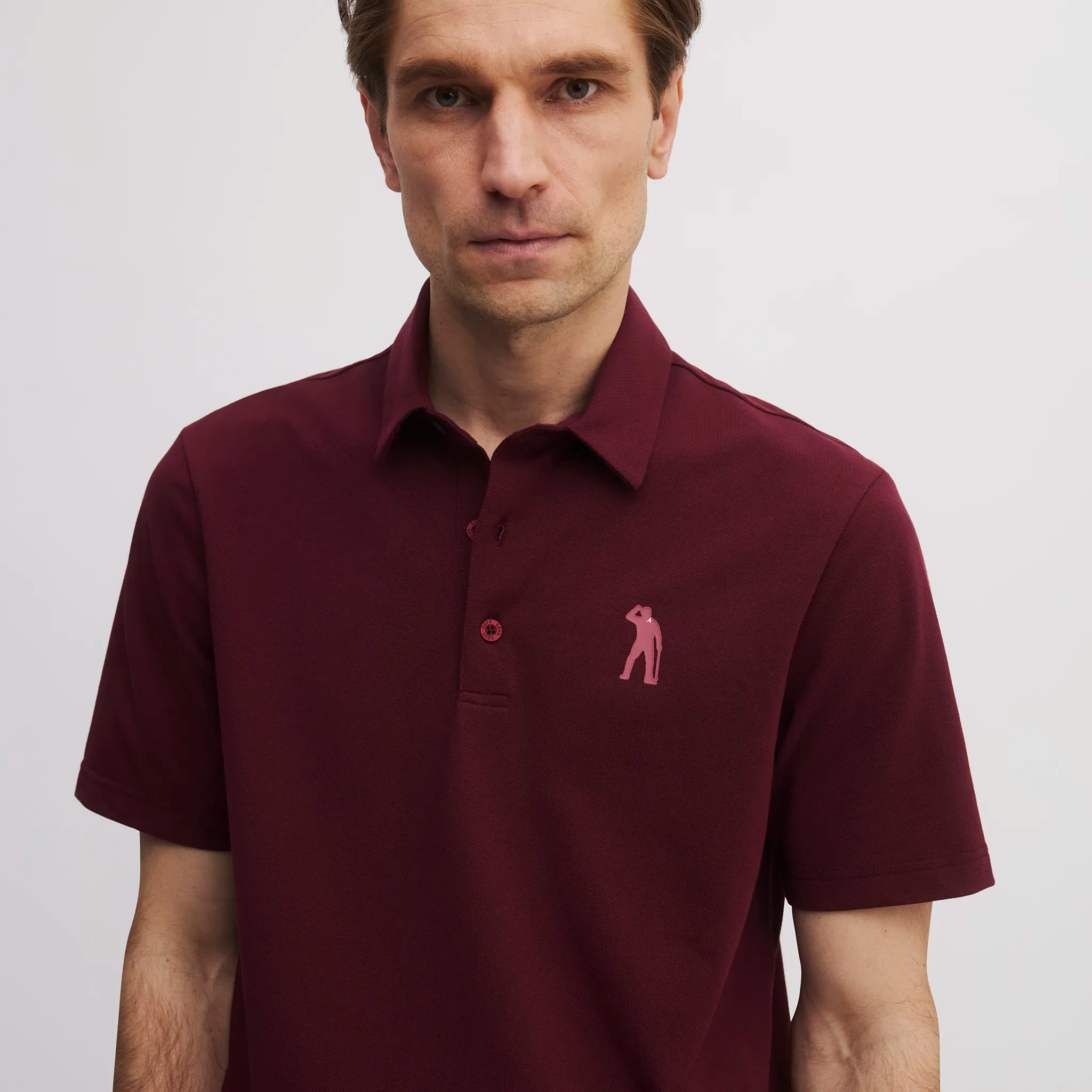 SEVE COTTON POLO BURGUNDY
